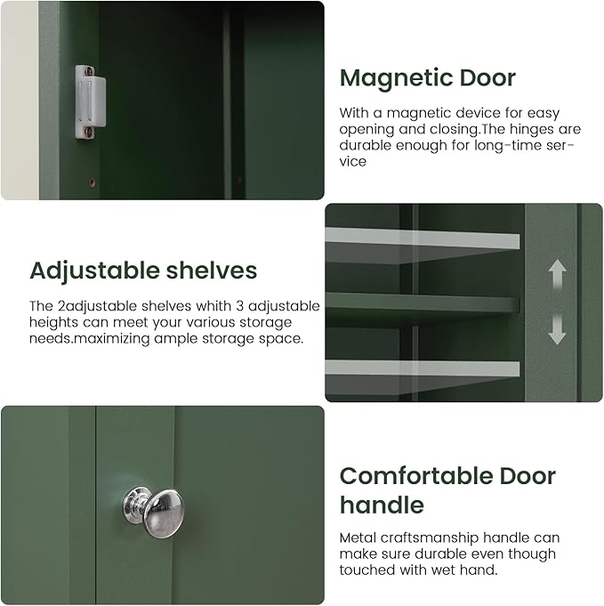 Iwell Tall Bathroom Storage Cabinet