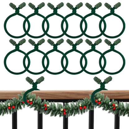10PCS Garland Ties for Valentines Day Velvet 20 Inch Decorative Flexible Twist Ties for Xmas Holiday Light Banisters Stairways Railings Home Decoration Gift Wrapping (20 inches, Pack, 10)