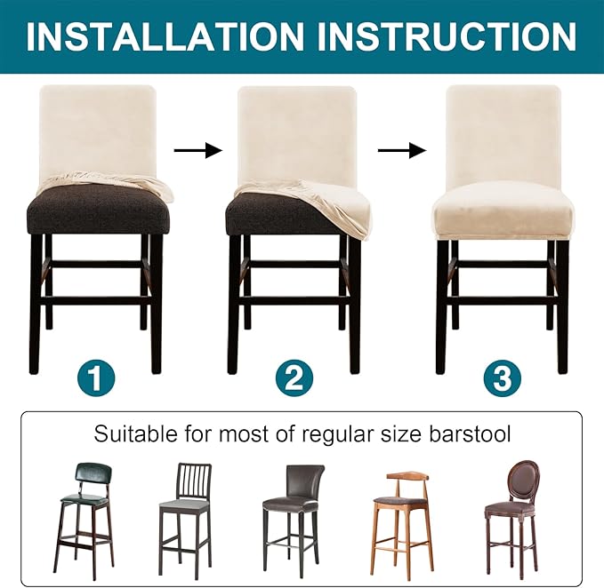 Turquoize Bar Stool Covers 4 Pack Bar Stool Covers