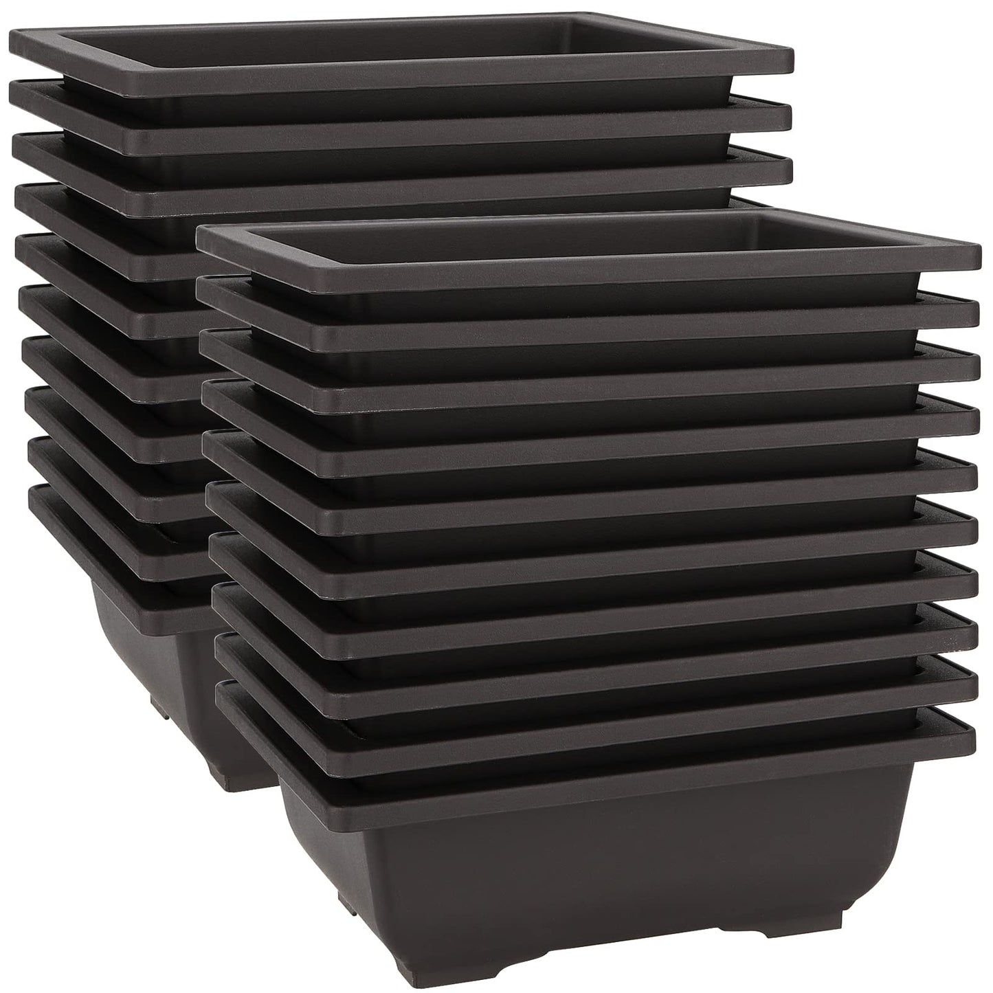 MANCHAP 20 PCS 8.9 Inch Plastic Bonsai Training Pots, Rectangular Bonsai Tree Planter Pot for Garden, Yard, Office, Home Decorative