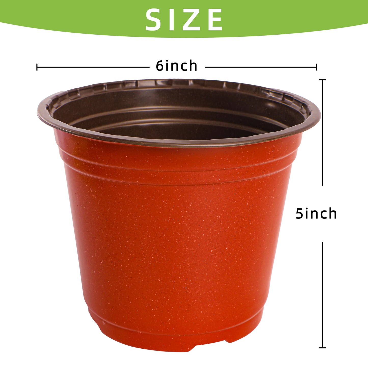 LWWTBS Plant Nursery Pot/Pots 100 Pcs 6" Plastic Small Plants Pots Flower Pots Seed Starting Pots for Plants Indoor Outdoor Seeding pots (with 100 Plant Labels)