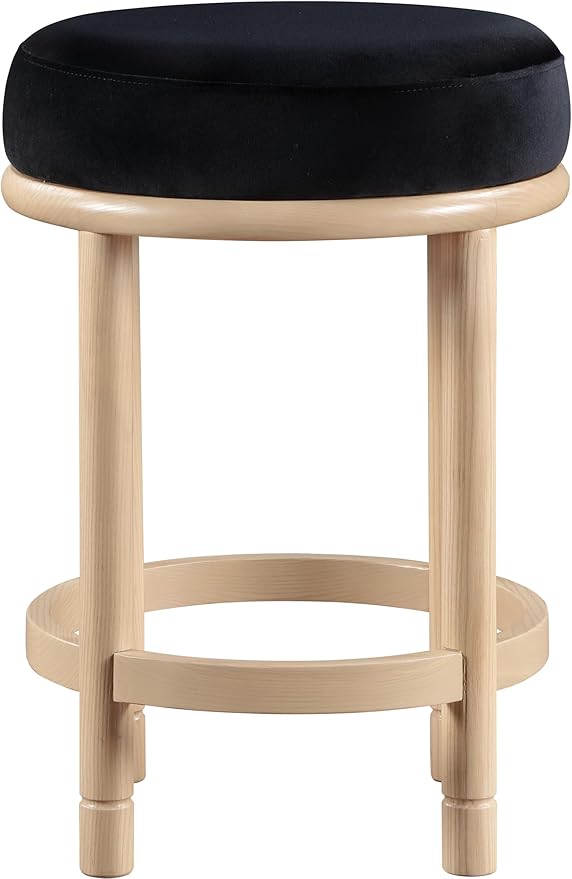 Meridian Furniture 976Black-C Monette Collection Art Deco Counter Stool