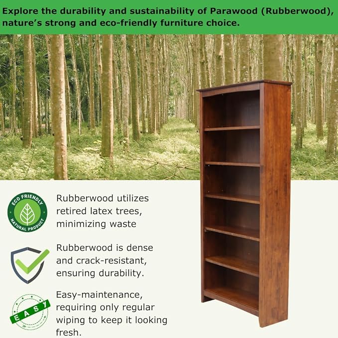 International Concepts, Solid/ Sturdy Parawood Construction, Durable Furniture