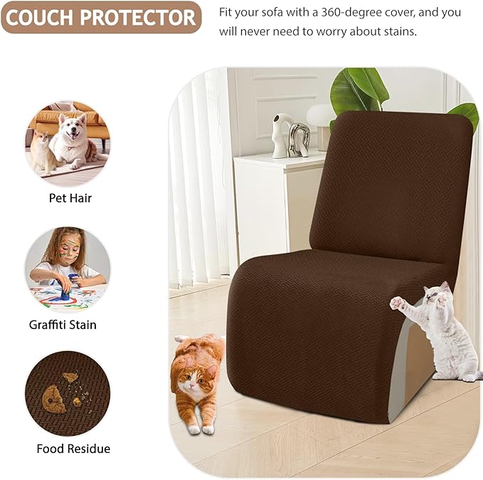 ALIECOM 100% Waterproof Recliner Sectional Couch Covers L Shape Stretch Corner