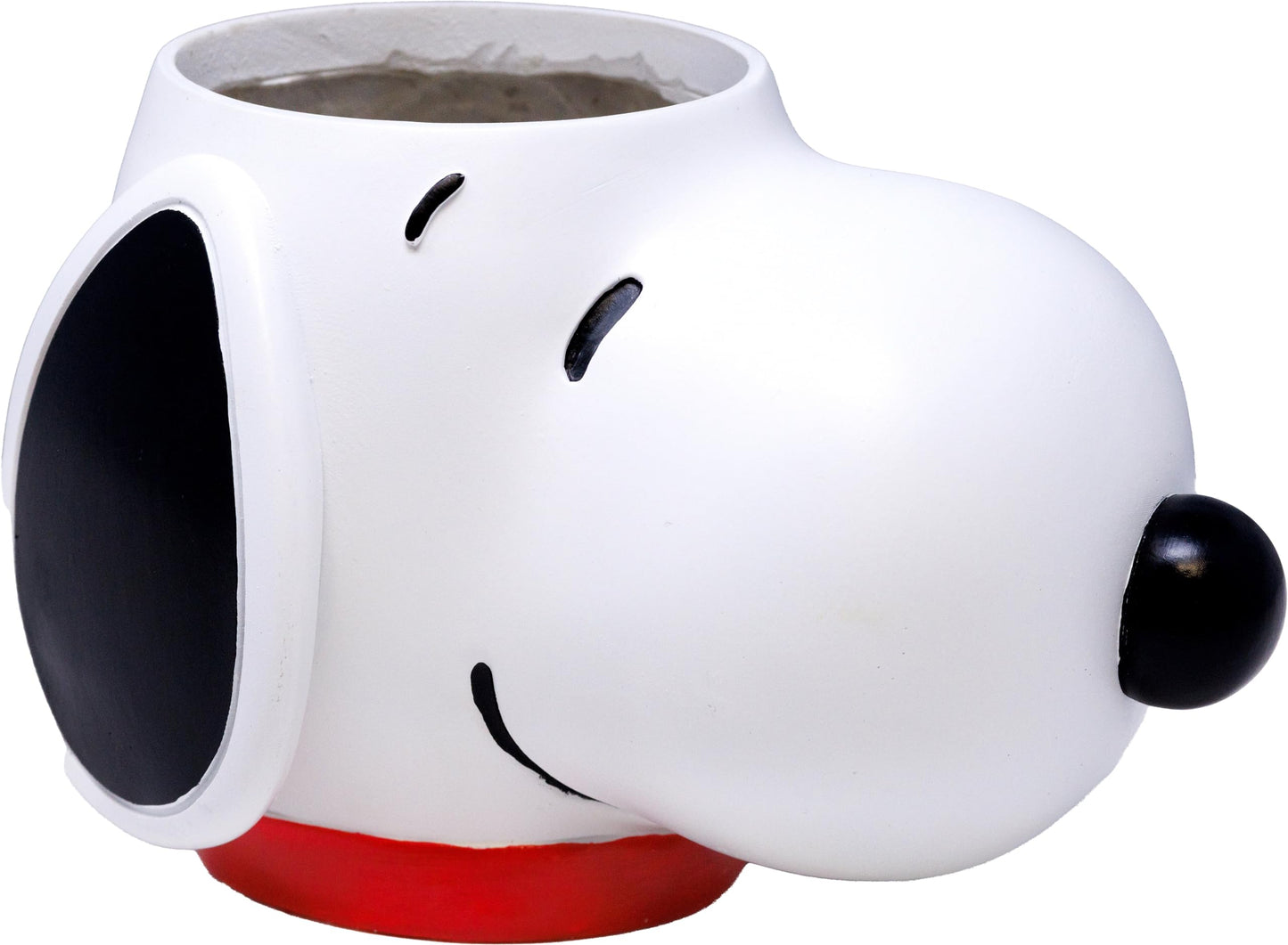 Spoontiques Snoopy Flower Pot - Decorative Indoor/Outdoor Resin Plant Pot - Hand Painted - White - Small