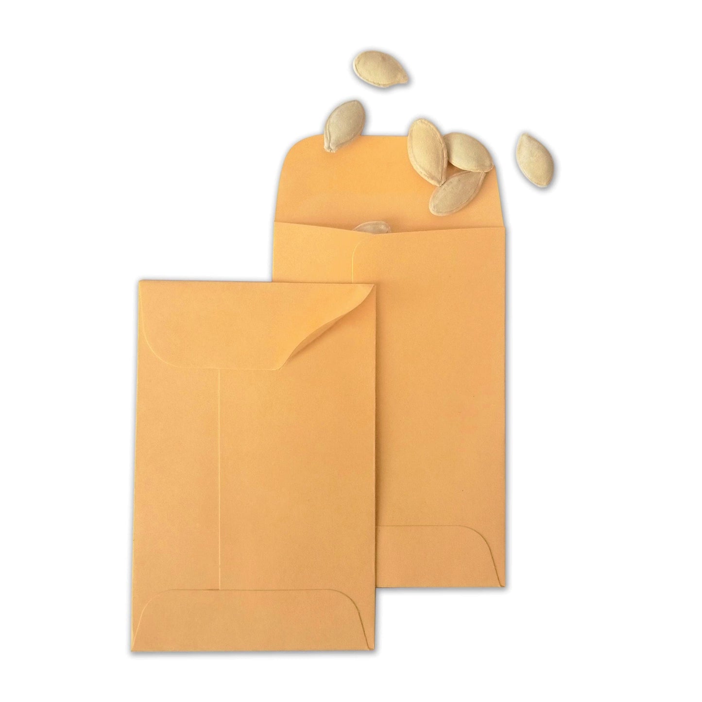 Xxcxpark 500 PCS #5 Coin Envelopes, 3.125 x 5.5 inches Brown Kraft Envelopes Classic Small Parts Envelopes with Self Adhesive Gummed Flap for Coins, Cash, Credit Cards, Seeds
