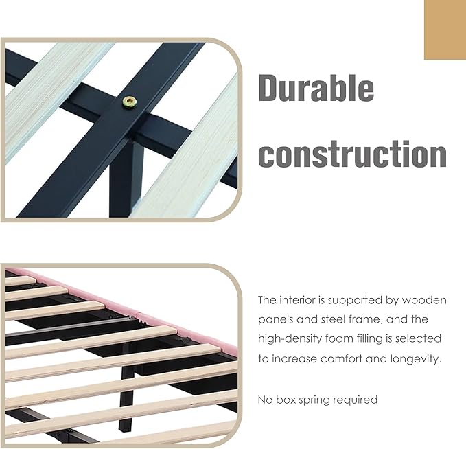 AGARTT Upholstered Platform Bed Frame Full Size