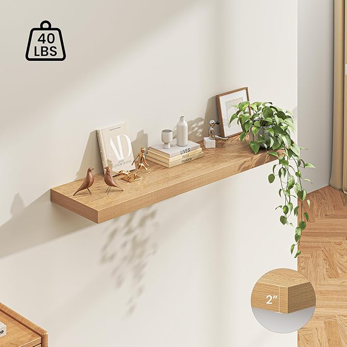 Dreamland 55" Floating Shelves for Wall, Wall-Mounted Shelves for Bedroom