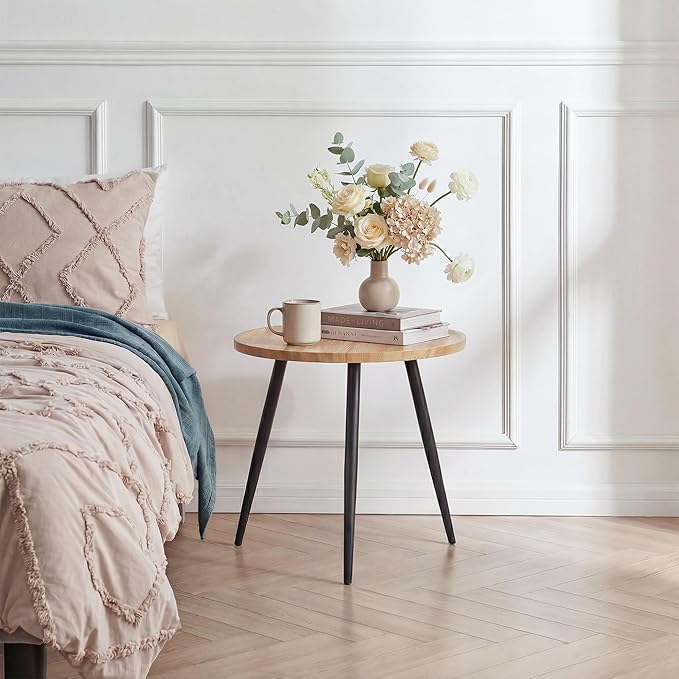 VECELO Modern Side Table, Round Small End Table, Exclusively Designed