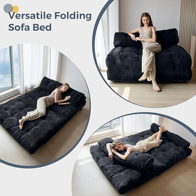 MAXYOYO Folding Sofa Bed, Convertible Sleeper Chair
