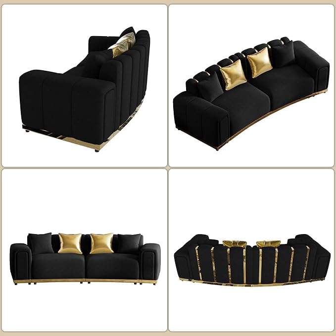 104" Oversized Velvet Chesterfield Couch
