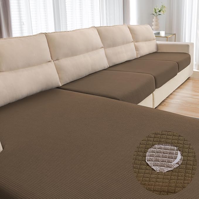 Water Repellent Couch Cushion Cover 3 Pieces Sofa Seat Cushion Covers, Stretch