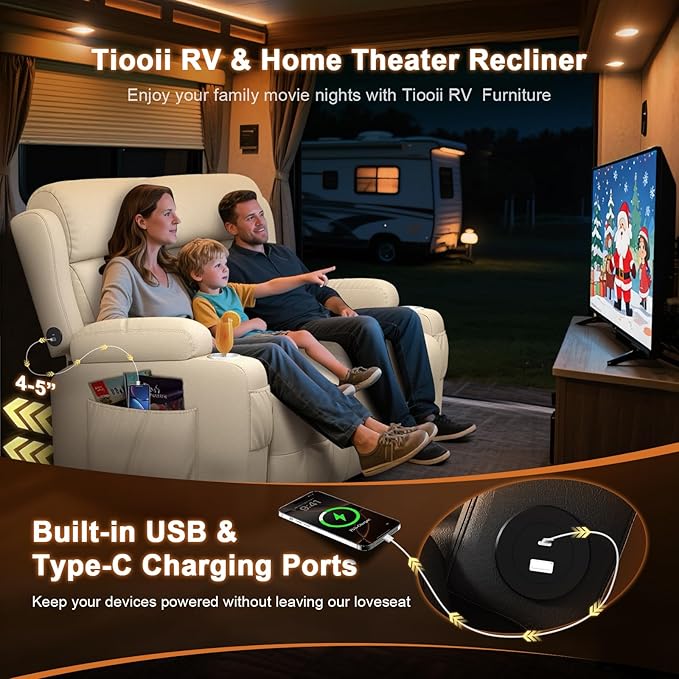 RV Loveseat Recliner Sofa, Wall Hugger Recliners