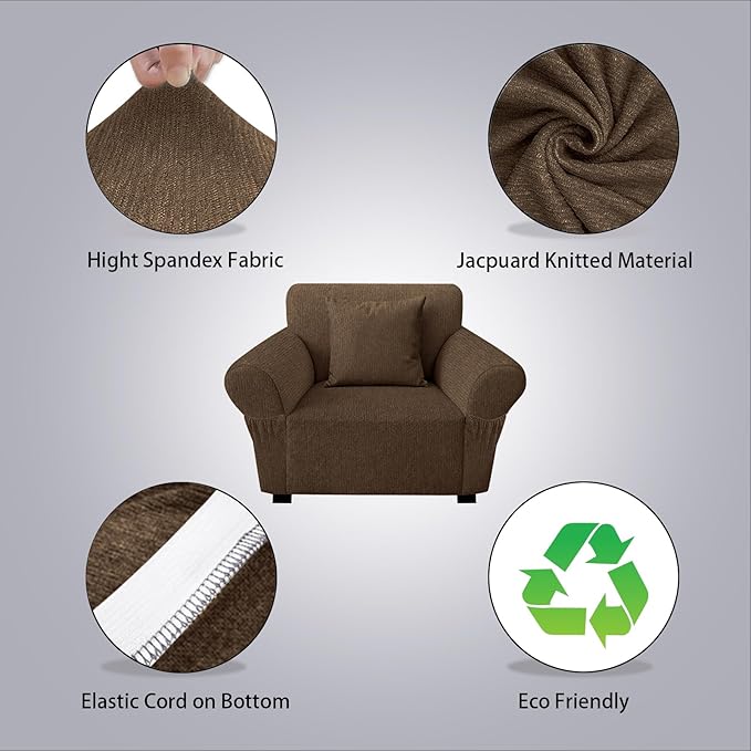 Armchair Slipcover with 1 Pillow Cover