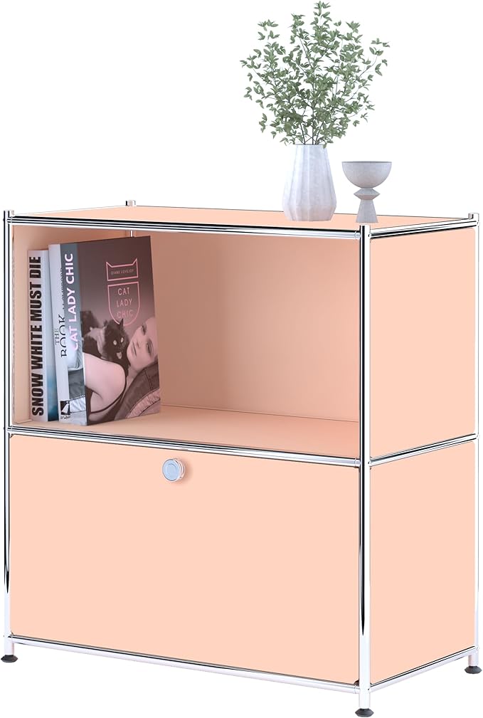 32.5-Inch Flip-Top Side Table & Buffet Cabinet