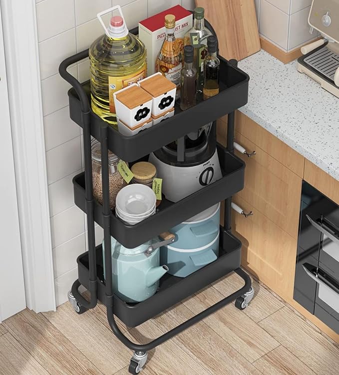 Sooyee 3 Tier Utility Cart, Rolling Cart