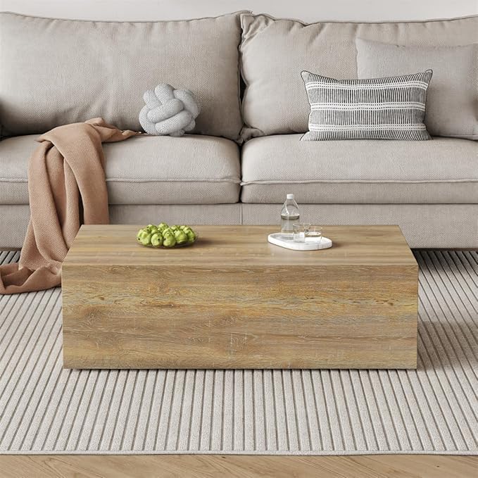 Coffee Table for Living Room Table, Modern Wood Coffee Table, Center Table for