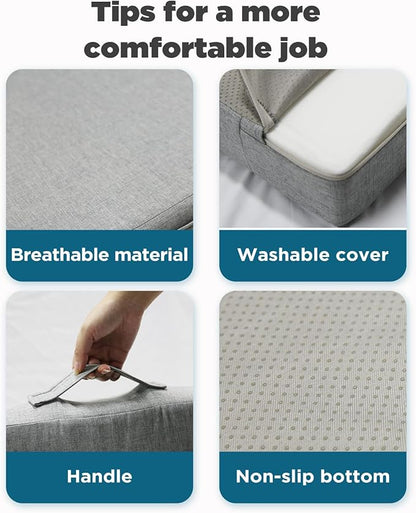 Recliner Cushion for Elderly 20x20in,Memory Foam Seat Cushion Soft and Comfy for Long Sitting on Recliner Chair,Couch,Armchair,or As Floor Pillow,Large Chair Pad (Medium Soft Grey, 3 in thickness)