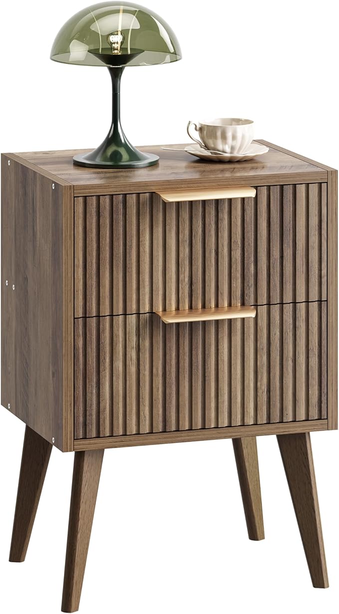 YAUKOMEL Mid Century Modern Nightstand, Small Bedside Table