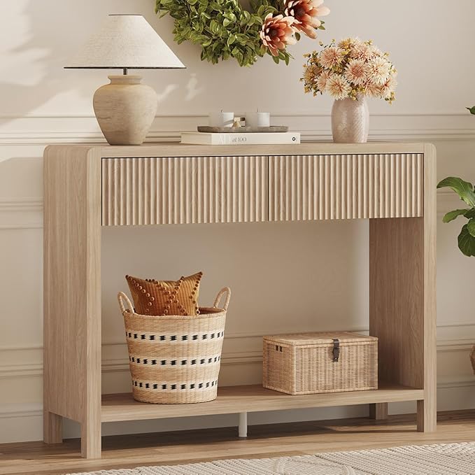 FATORRI Console Sofa Table, Wooden Entryway Table