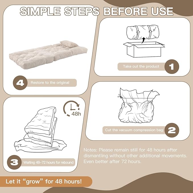 Folding Sofa Bed, Convertible Sleeper Chair