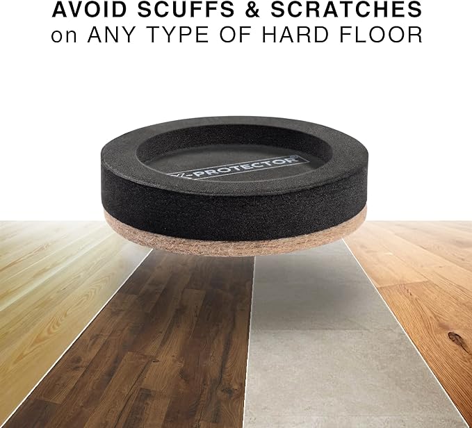 Felt Furniture Sliders for Hardwood Floors X-PROTECTOR 16 PCS 3 ½”