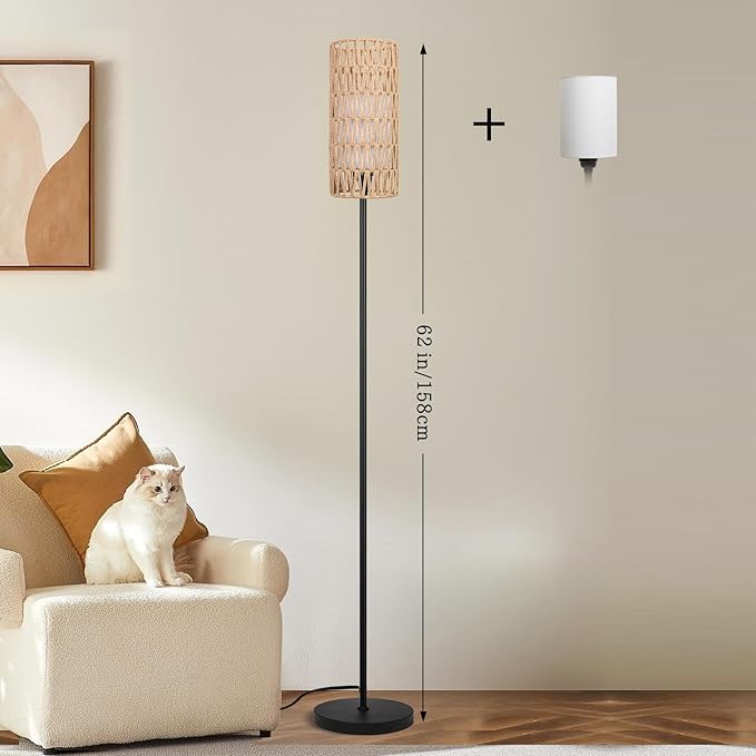 Ruiever Floor Lamp for Living Room, Farmhouse Floor lamp, Modern Standing lamp