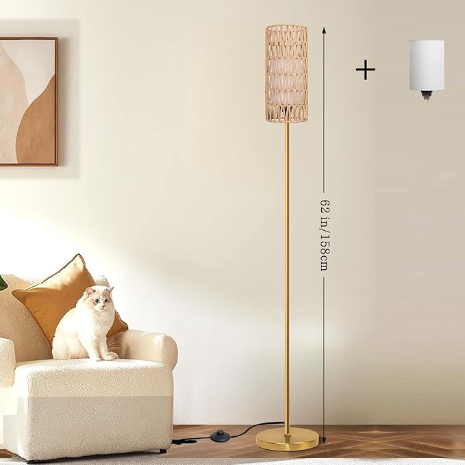 Ruiever Floor Lamp for Living Room, Farmhouse Floor lamp, Modern Standing lamp