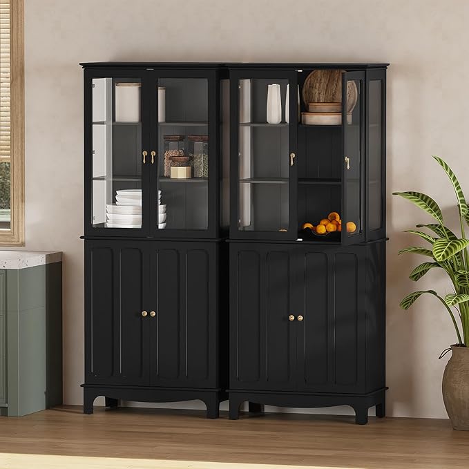 ARTPOWER 72" Freestanding Kitchen Pantry Storage Sideboard, Classical Tall