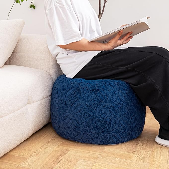 Plush Multi-Functional Ottoman Pouf – Ergonomic Ottoman Foot Rest