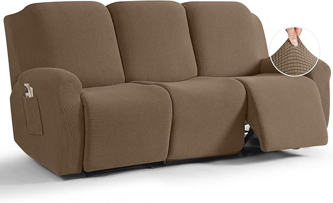 TAOCOCO Recliner Sofa Covers 8-Pieces Stretch Large Couch Covers