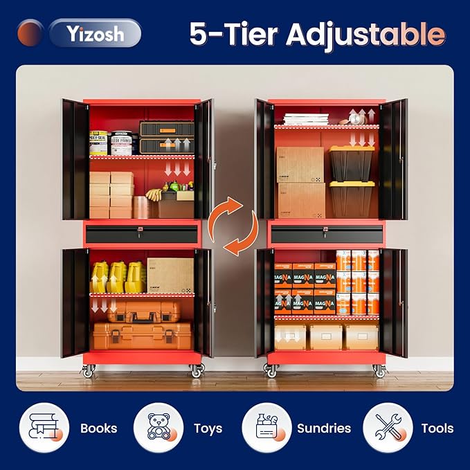Yizosh Metal Garage Storage Cabinet