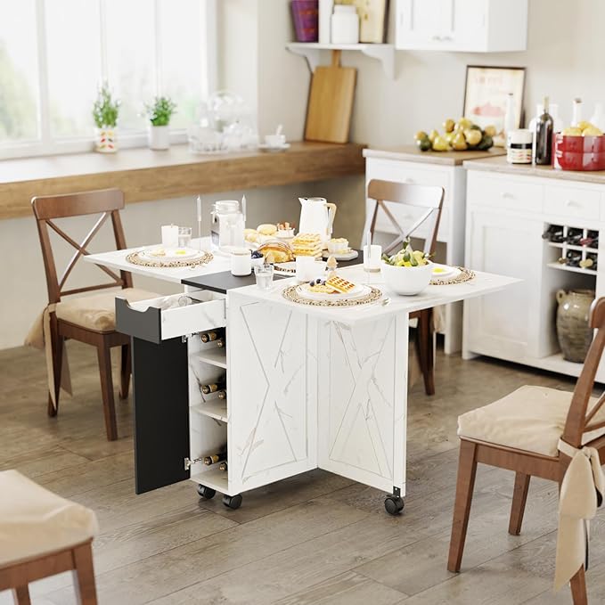 3imothrix Folding Dining Table, Dinner Table
