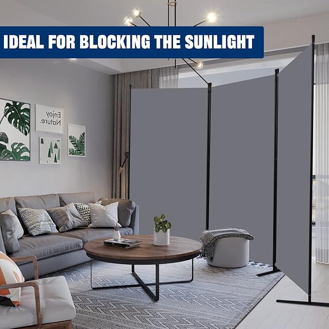 Room Divider 6FT Portable Room Dividers and Folding Privacy Screens, 3 Panel