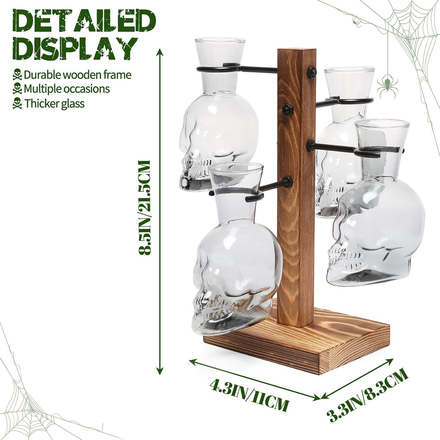 Plants Propagation Stations Skull Glass Propagation Birthday Gift for Women Garden Plant Lovers - 4 Skull