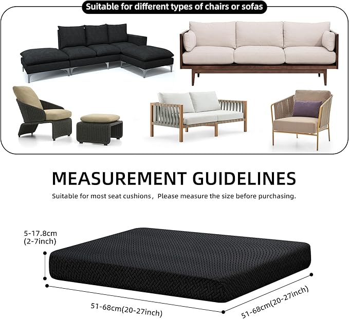 Outdoor Cushion Covers Set, Replacement