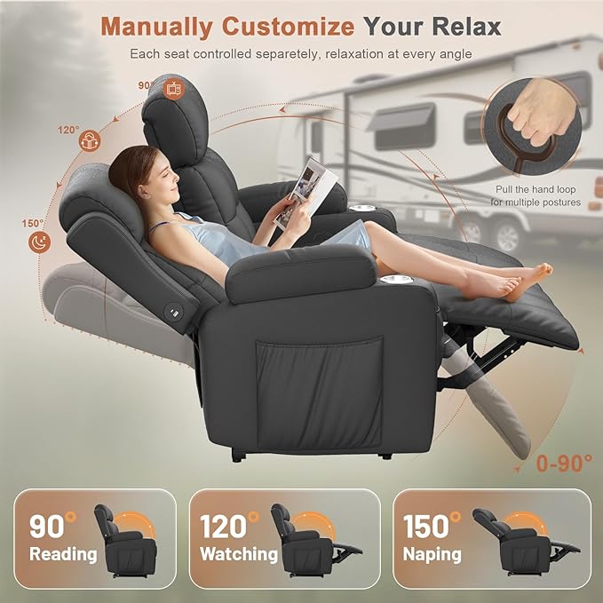 RV Loveseat Recliner Sofa, Wall Hugger Recliners