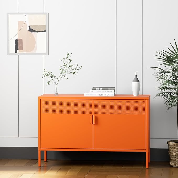 Washsemba 2 Door Accent Cabinet, 2-Tier Shelf, Music Studio