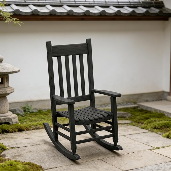 Oversized Outdoor Wooden Rocking Chair