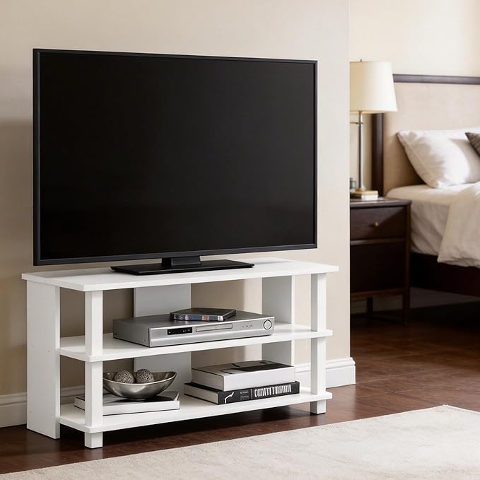 Furinno Sully TV Stand, 3-Tier Rectangular Entertainment Center