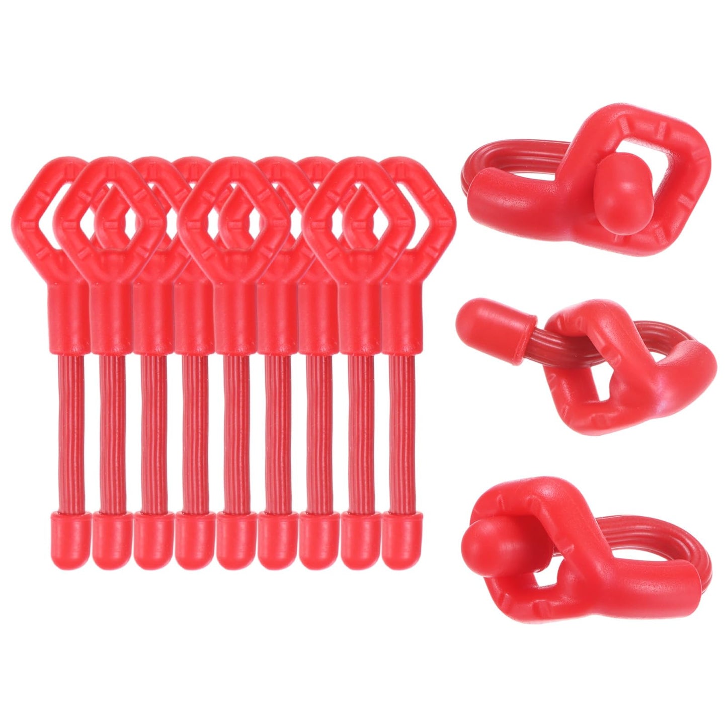 M METERXITY 12-Pack Adjustable Plant Ties, 3inch/7.62cm Silicone Flexible Multi-Function Sturdy Garden Twist Tie for Plant Support/Tree/Shrub/Vine, Reusable Support Twine [Red]