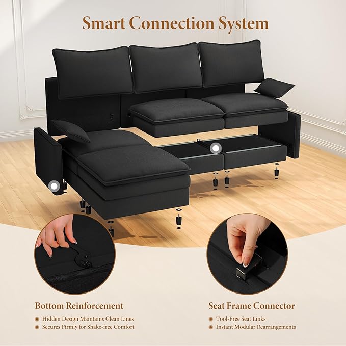 Vesgantti Large Modular Sectional Sofa, Big Comfy Cloud Couch