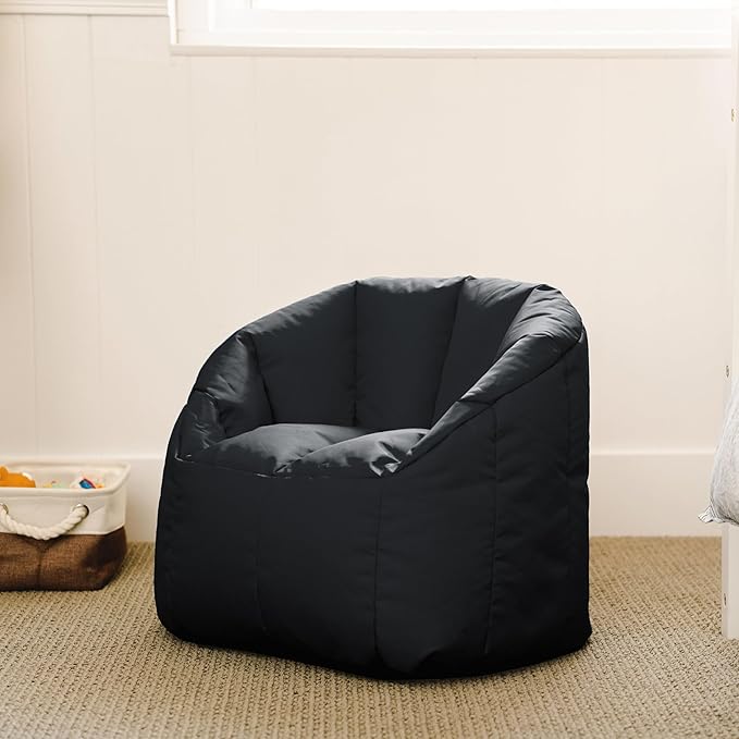 Big Joe Milano Kid's Smartmax Black Beanbag Chair