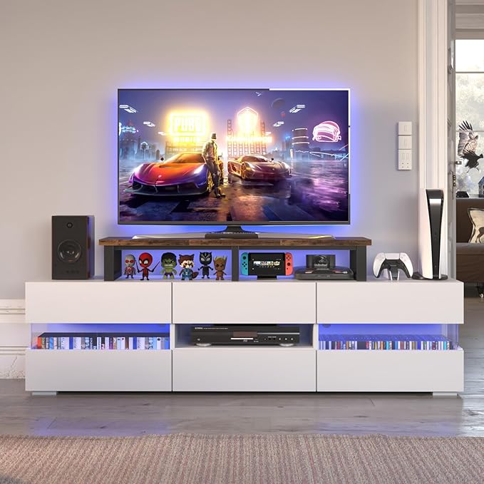 YAOHUOO 45" Large TV Riser for 32-60 inch TV, TV Riser Stand Shelf