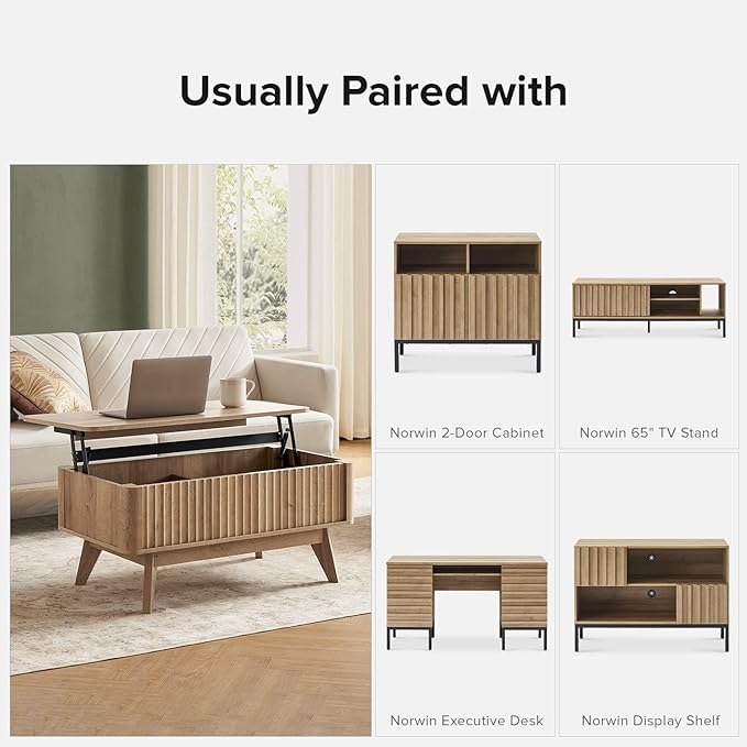 mopio Brooklyn Coffee Table, Lift Top Coffee Tables