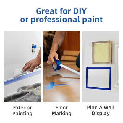 Painters Tape,1 in.W X 60 yd,4 Rolls (240yds),Blue Masking Tape for Walls,Paint