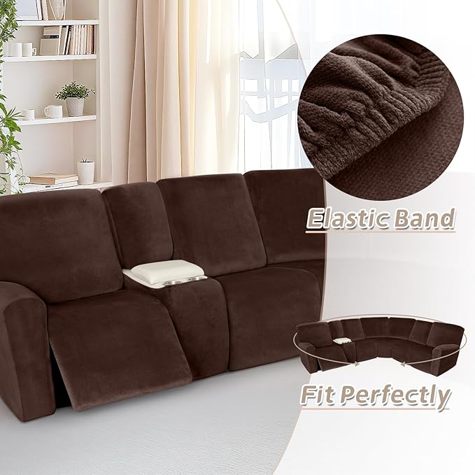 Arfntevss Sectional Recliner Couch Covers Velvet Washable Corner Sectional Sofa