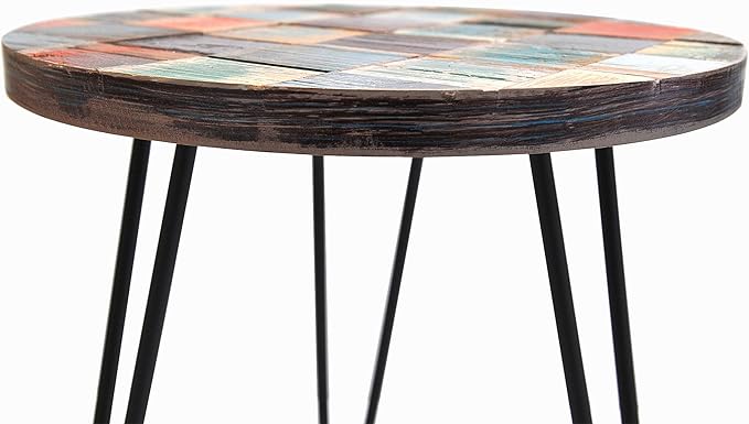 Greenage Reclaimed Wood End Table Bedroom
