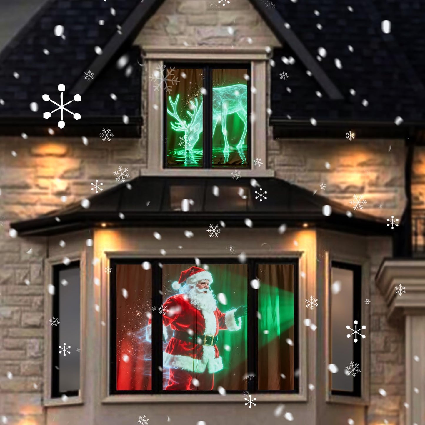 50" x 89" Holographic Rear Projection Screen, with Mounting Foldable and Portable Anti Crease Indoor Projection Double Sided Video Projector Screen, for Projecting Halloween Videos, Film Night