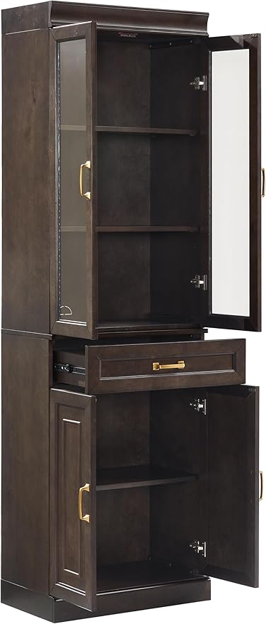 Crosley Furniture Stanton 2-Piece Glass Door Kitchen Storage Pantry Cabinet